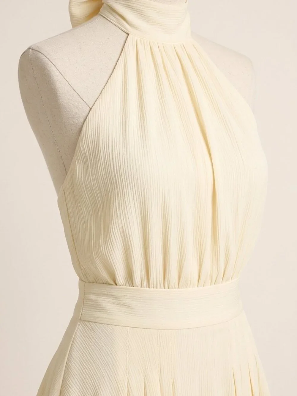 Cider Creme A-Line Mini Dress Built-In Shorts High Neck Scarf Size M - Picture 2 of 5